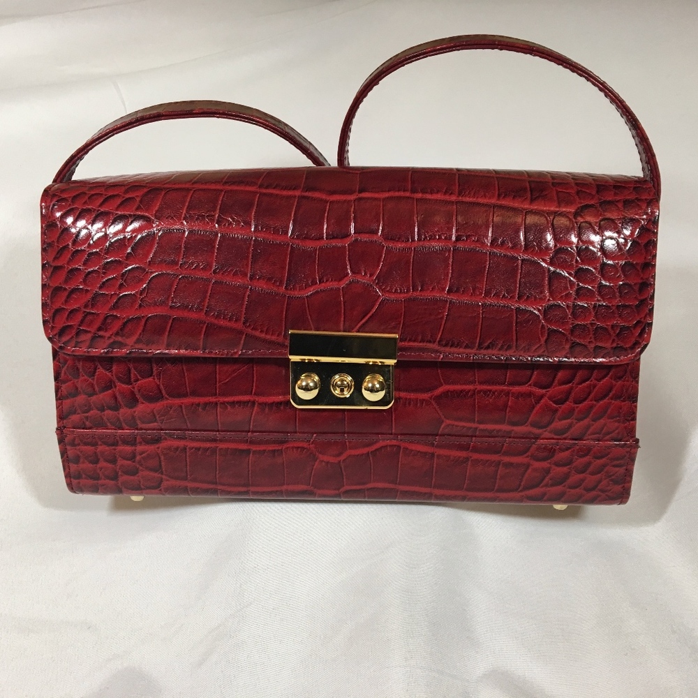 Francesco Rogani Red Leather Purse